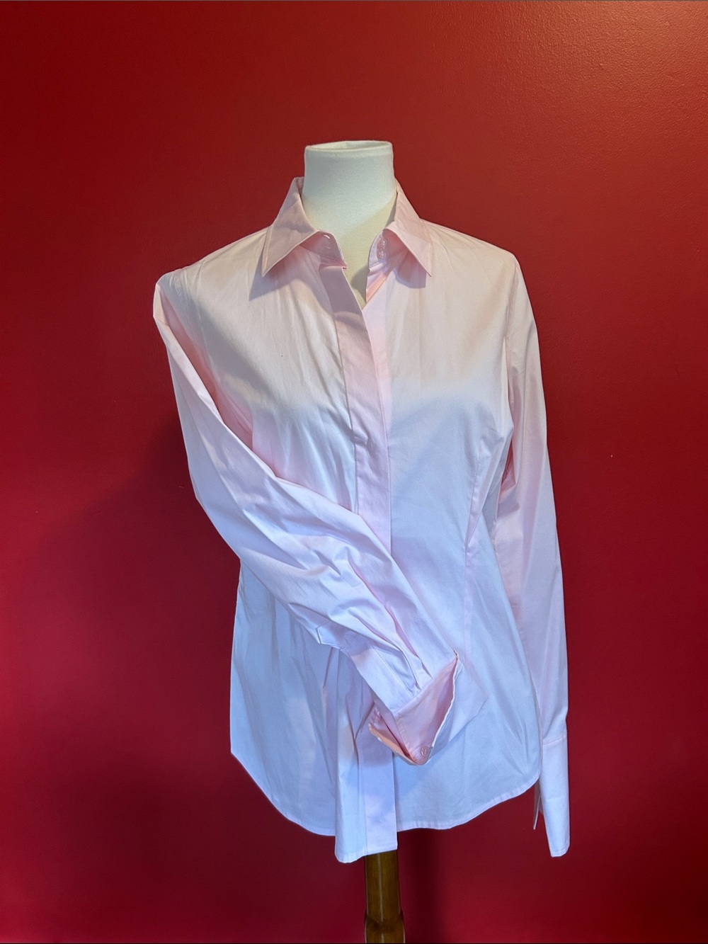 Moda Pale Pink Classic Button-Down Blouse